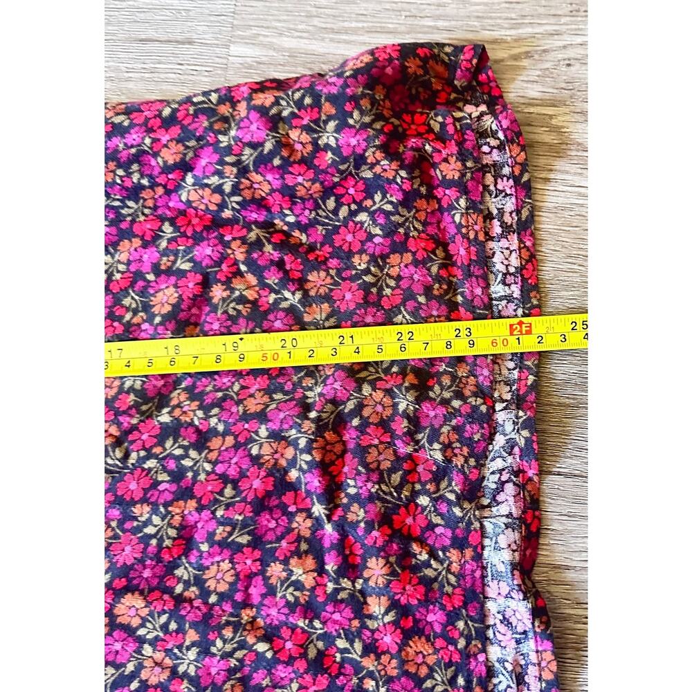 NEW American Eagle Babydoll dress Floral Square Neck Smocked Puff sleeves sz SP - Picture 9 of 9